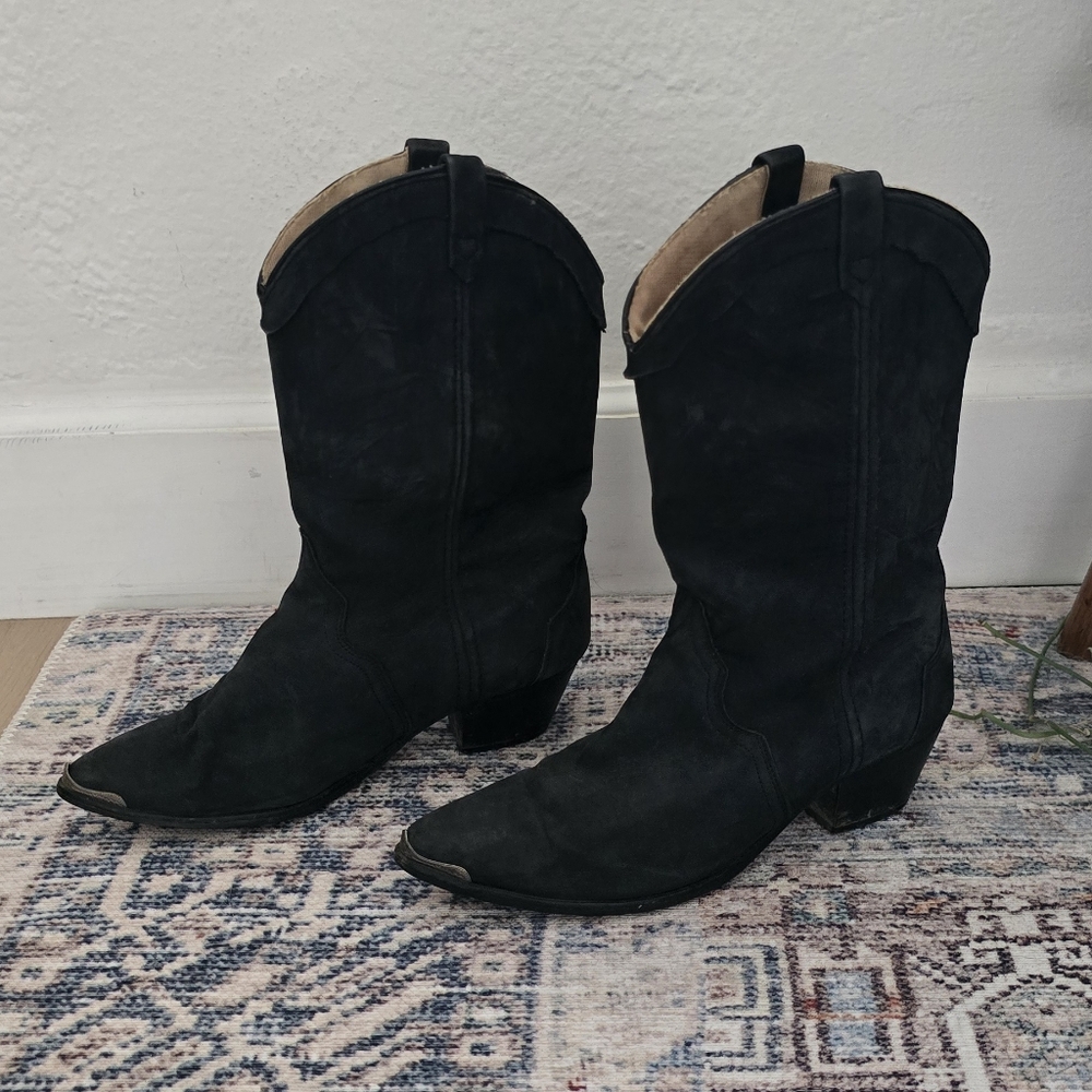 ACME Black Heeled Boots